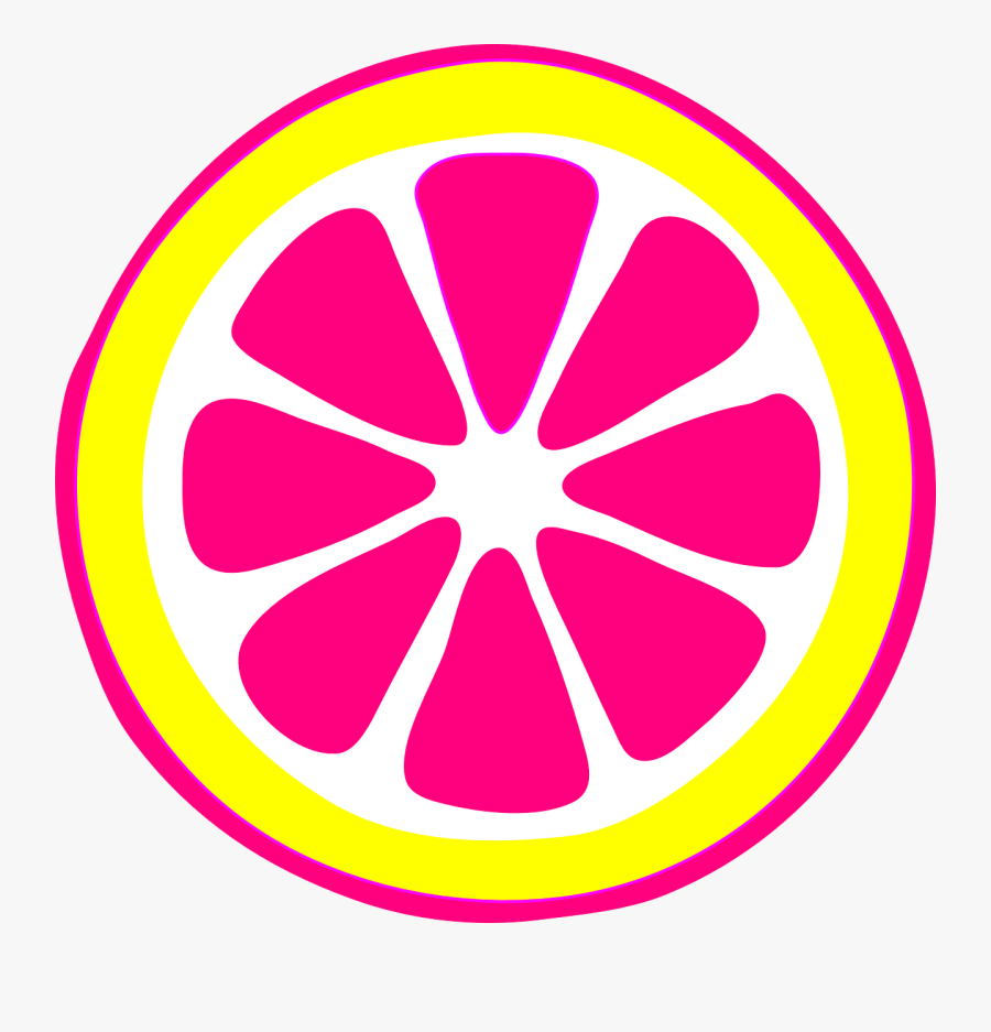 Pink And Yellow Lemons, Transparent Clipart