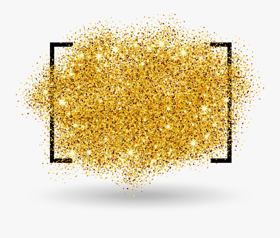 Transparent Gold Glitter Crown Clipart - Gold Background With Frame Png, Transparent Clipart