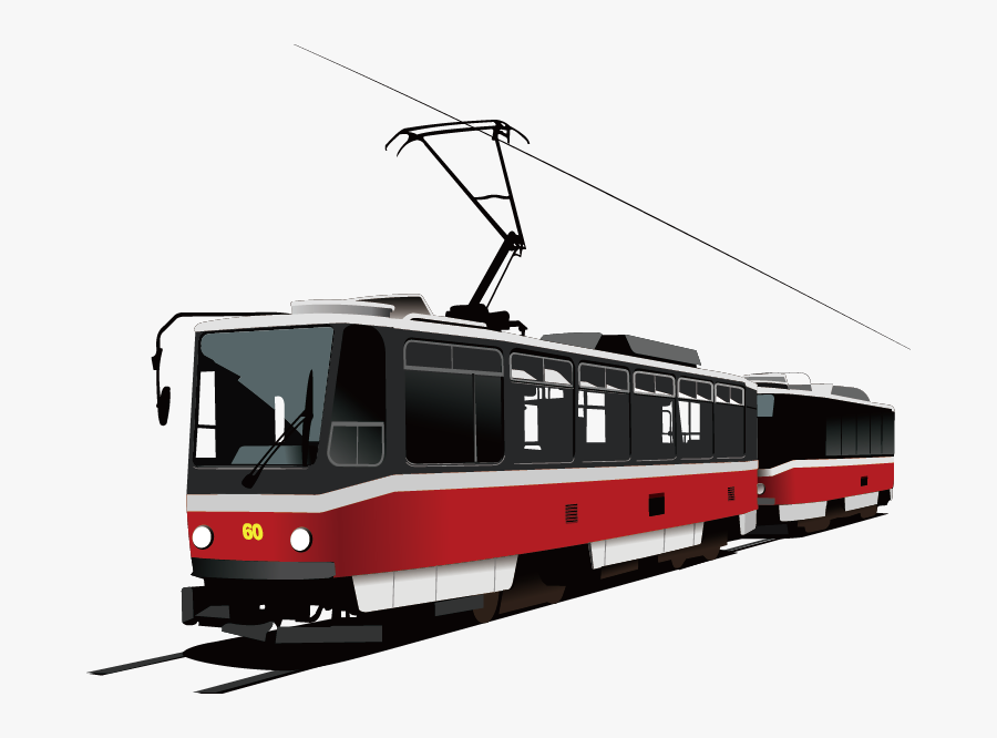 Transparent Trolley Car Clipart - Tram Png, Transparent Clipart