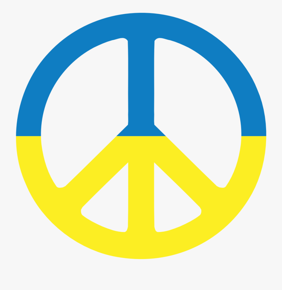 Thumbnail For - Peace Sign Blue And Yellow, Transparent Clipart