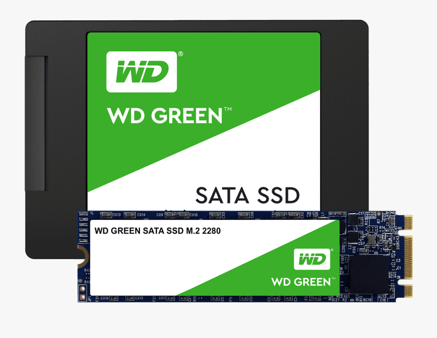 Product Hero Image Wd Green Sata Ssd Western Digital - Western Digital, Transparent Clipart