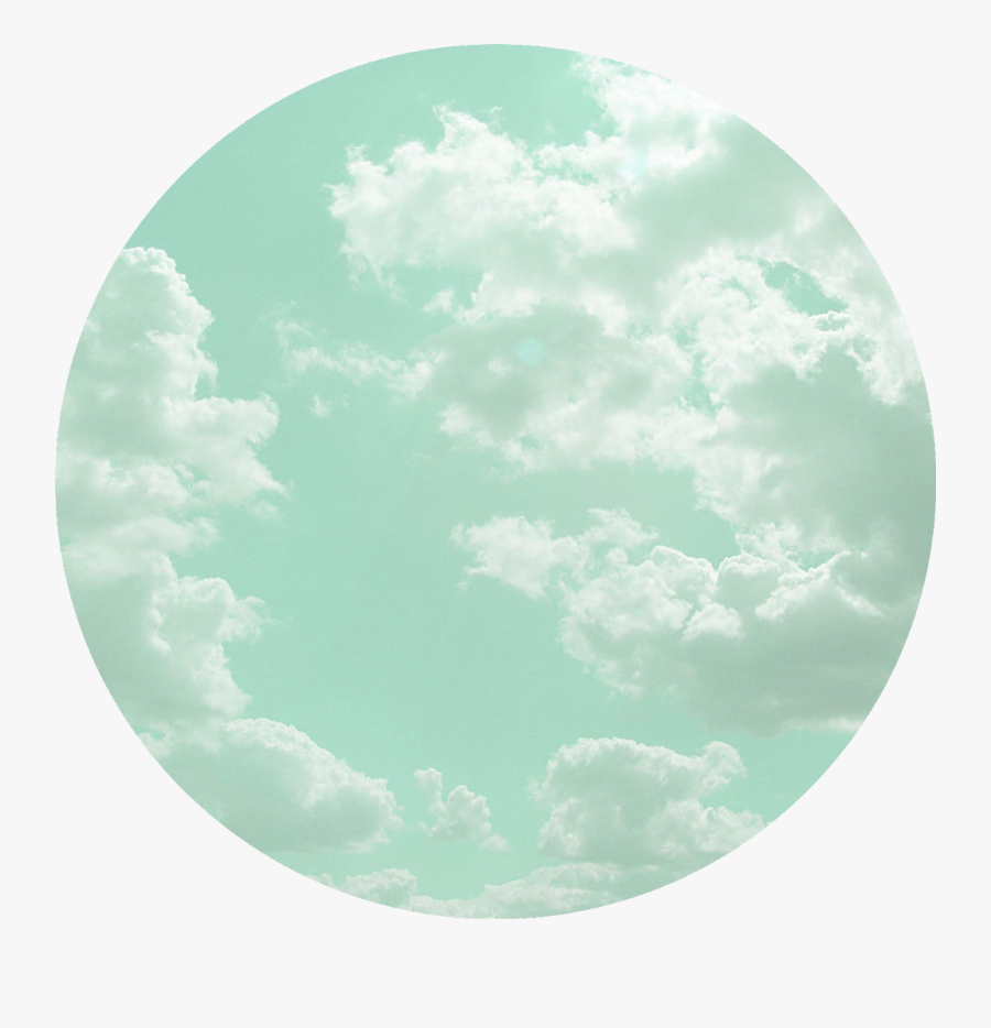 🌸

#mint #blue #green #bluegreen #clouds #aesthetic - Circle, Transparent Clipart