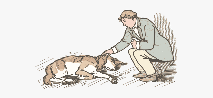 Man And A Dog, Transparent Clipart