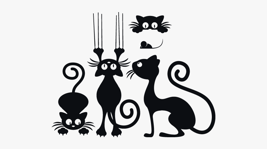 Wall Stickers Cat Png, Transparent Clipart