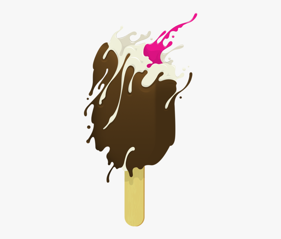 Vector Illustration Of Melting Ice Cream, Transparent Clipart