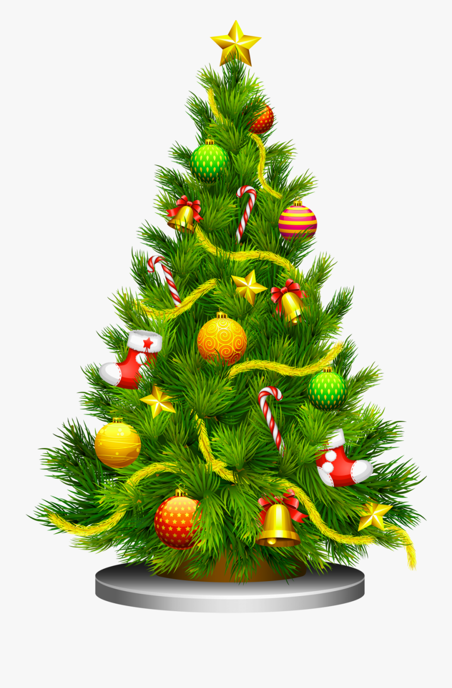 Festive Christmas Tree Png Image - Christmas Tree Clipart, Transparent Clipart