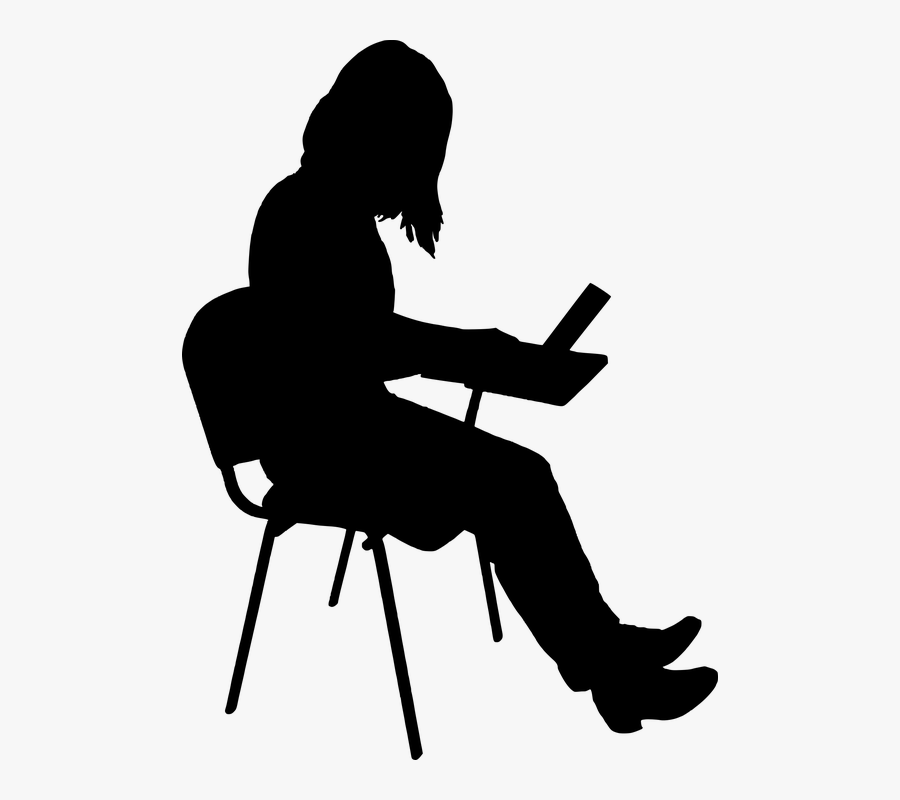 Girl Studying Silhouette , Free Transparent Clipart - ClipartKey