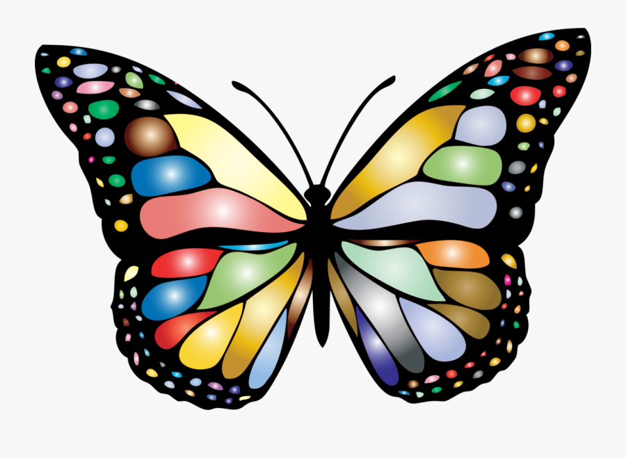 Black And Grey Butterfly, Transparent Clipart