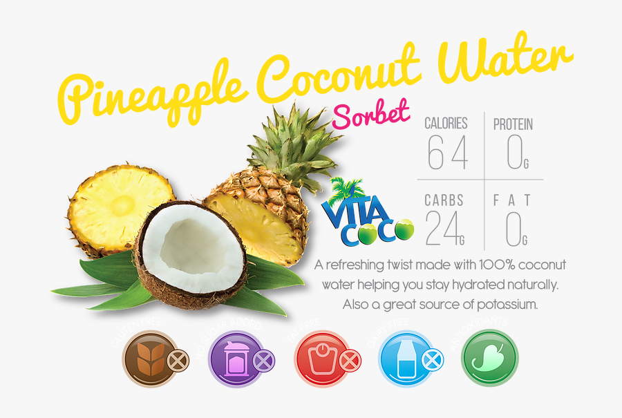 Coconut Clipart Pineapple Coconut - Natural Foods, Transparent Clipart