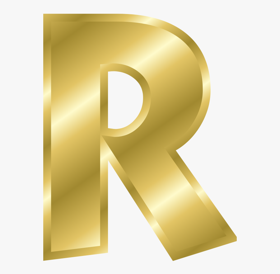 Effect Letters Alphabet Gold - Letter R In Gold, Transparent Clipart