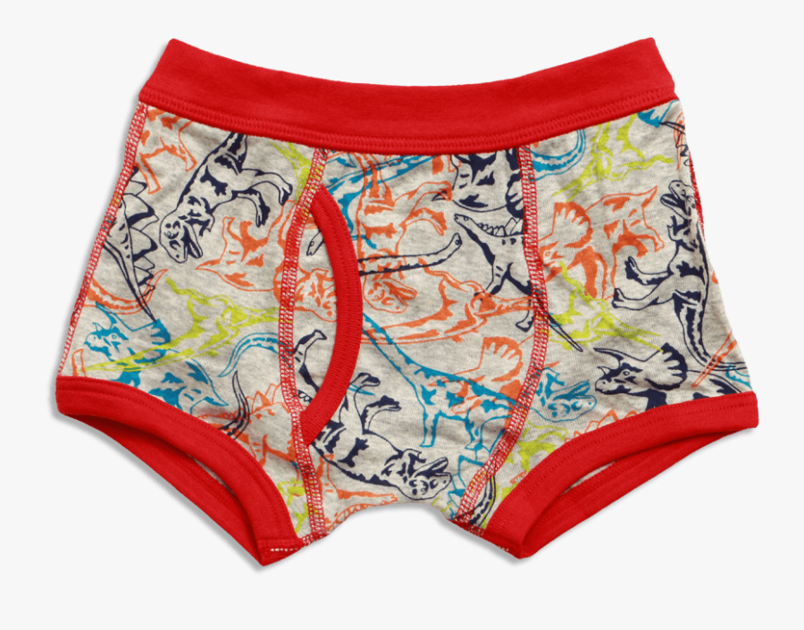Dino Printed Style Red - Briefs, Transparent Clipart