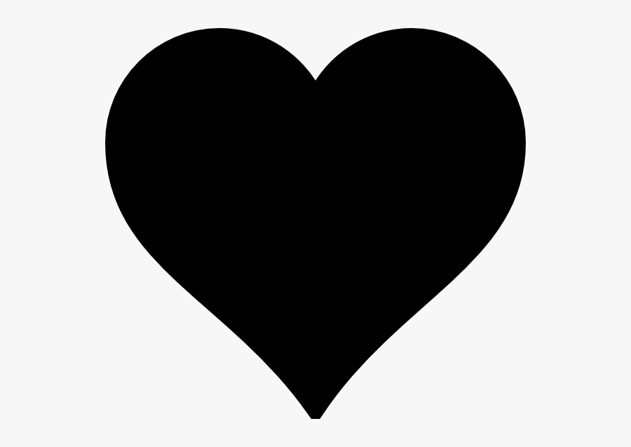 Black Heart Clipart - Black Heart Silhouette Png, Transparent Clipart