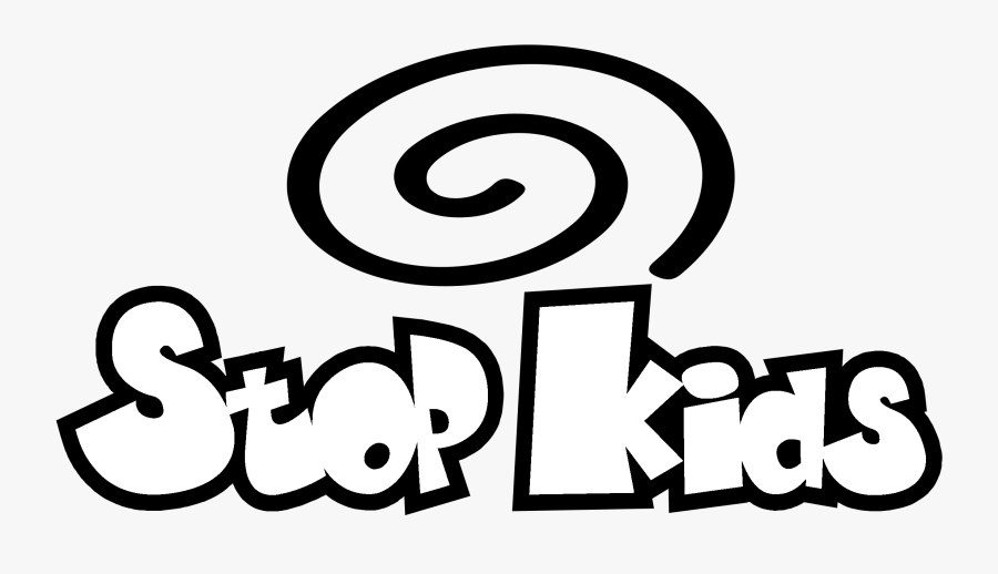 Stop Kids Logo Black And White - Illustration, Transparent Clipart