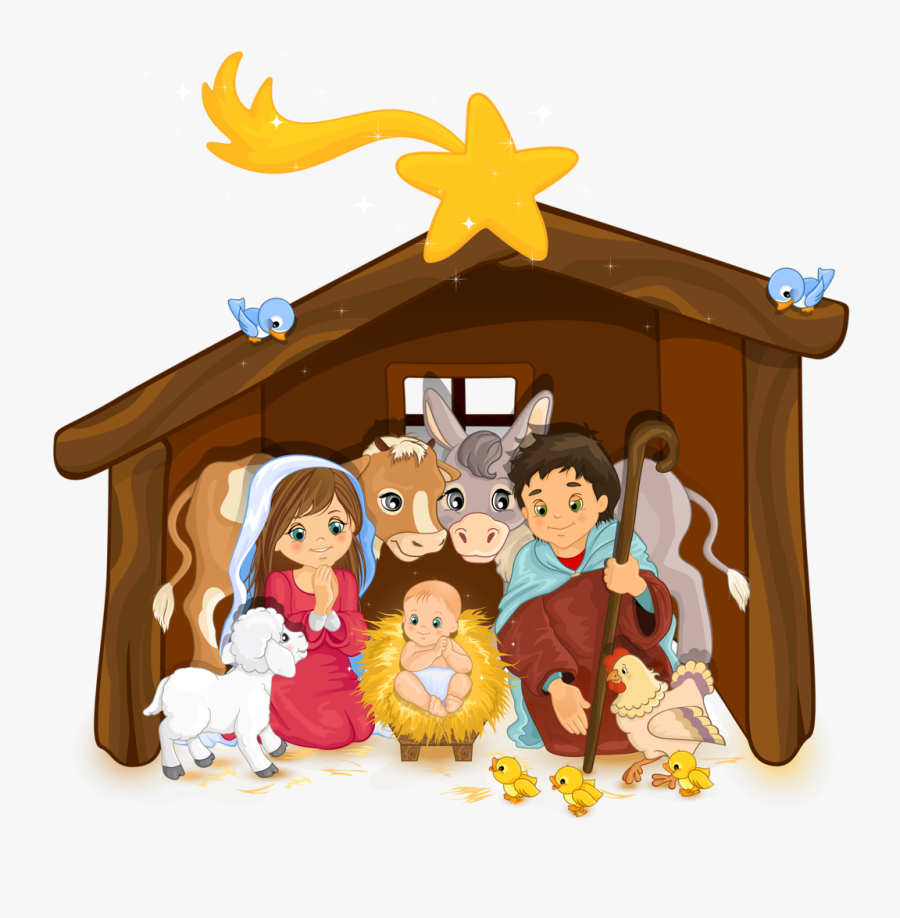 Christmas Nativity Scene Clipart, Transparent Clipart