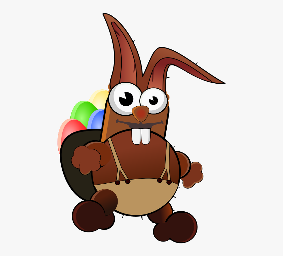 Crazy Easter Bunny - Funny Easter Clipart Png, Transparent Clipart