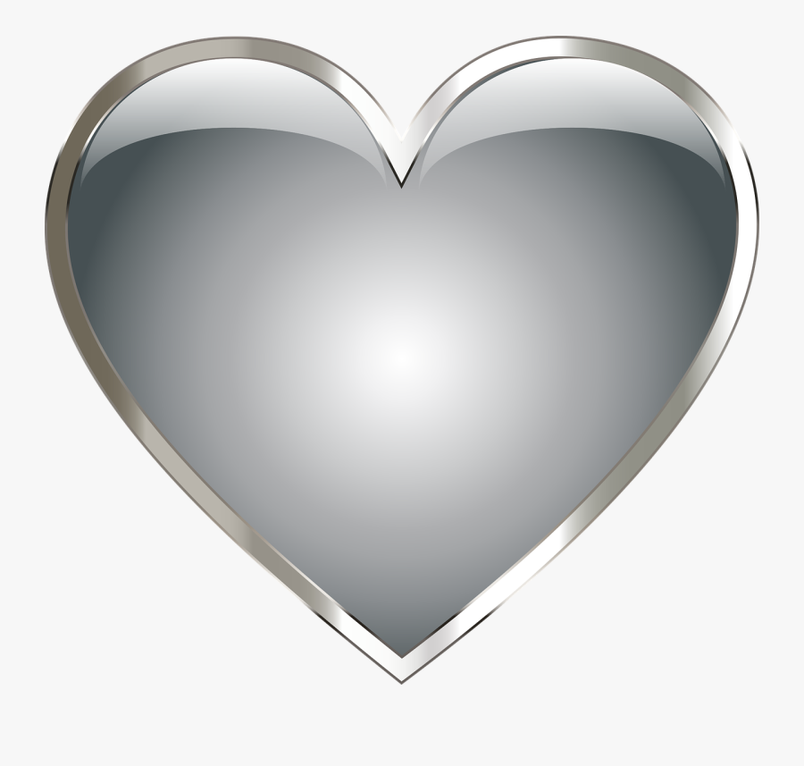 Necklace Clipart Heart Object - Silver Heart Clipart, Transparent Clipart