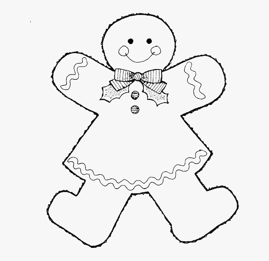 Style Gingerbread Boy Coloring Pages - Gingerbread Girl Coloring Page, Transparent Clipart