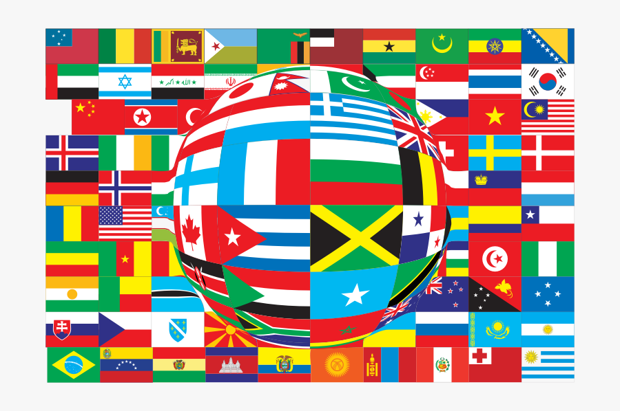 World Flags Distorted - Un Flag Background, Transparent Clipart