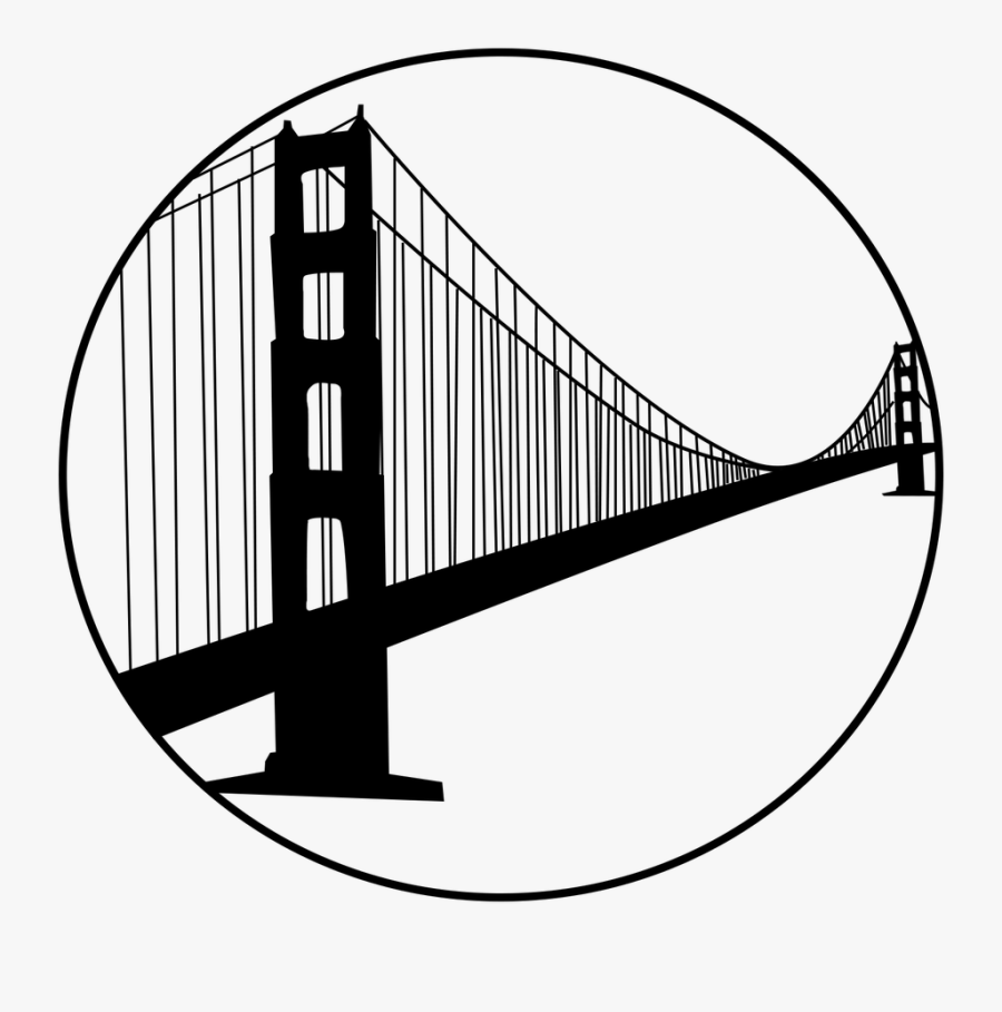 Golden Gate Bridge, Transparent Clipart