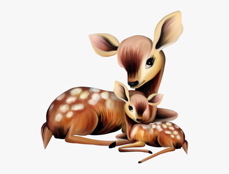 Deer And Baby Deer Clipart, Transparent Clipart