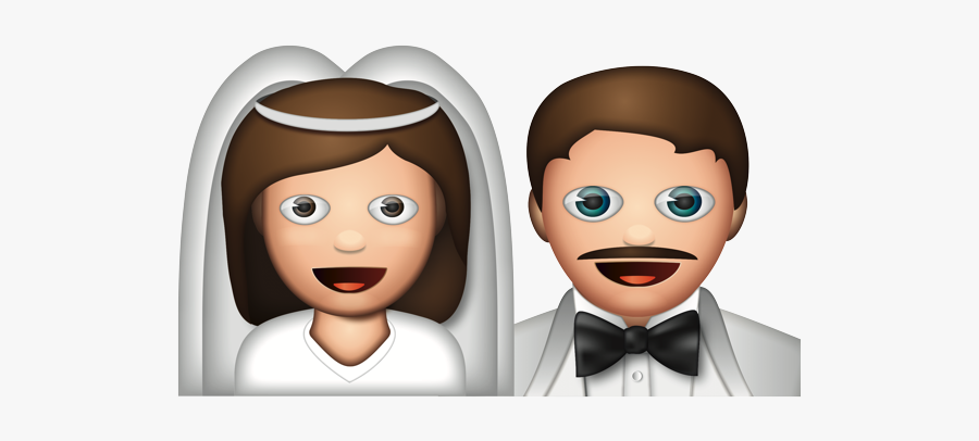 Bride And Groom Emoji, Transparent Clipart