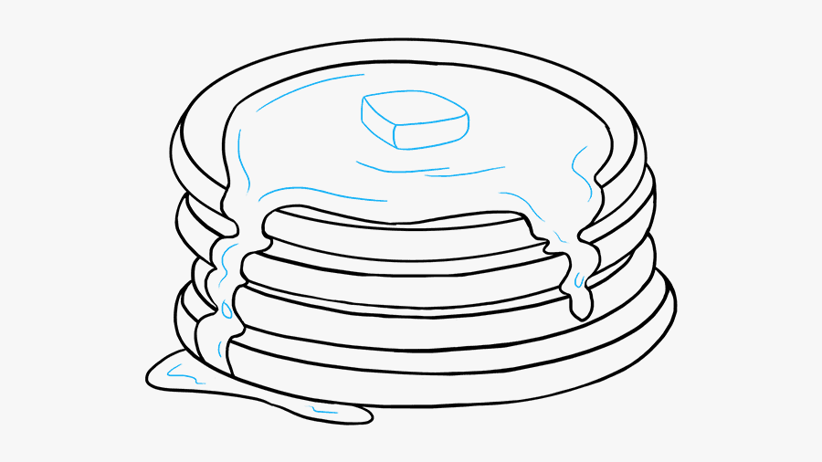 How To Draw Pancakes - Pancake Drawing Easy, Transparent Clipart