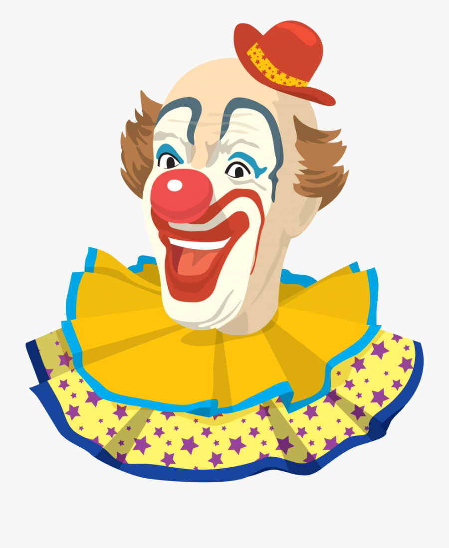 Clown’s - Clown With Tiny Hat, Transparent Clipart