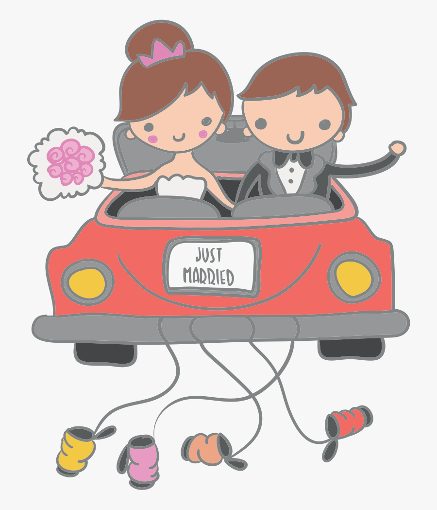 De Noivinhos Para Convite - Travel Cartoon Wedding, Transparent Clipart