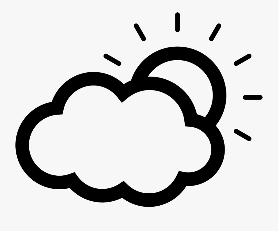 Sun Partially Covered By A Cloud Comments Clipart , - Sun Cloud Icon Png, Transparent Clipart