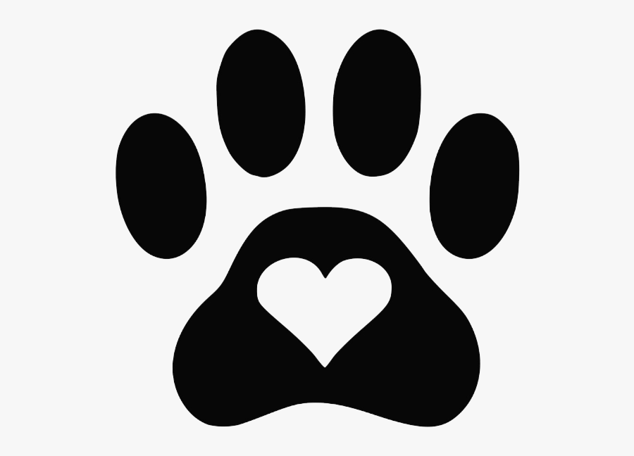 #freetoedit #dog #cute #heart #dogpaw #paw #love - Paw Print With Heart Inside, Transparent Clipart