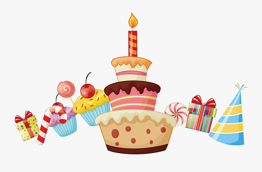 Birthday Cartoon And Gift, Transparent Clipart