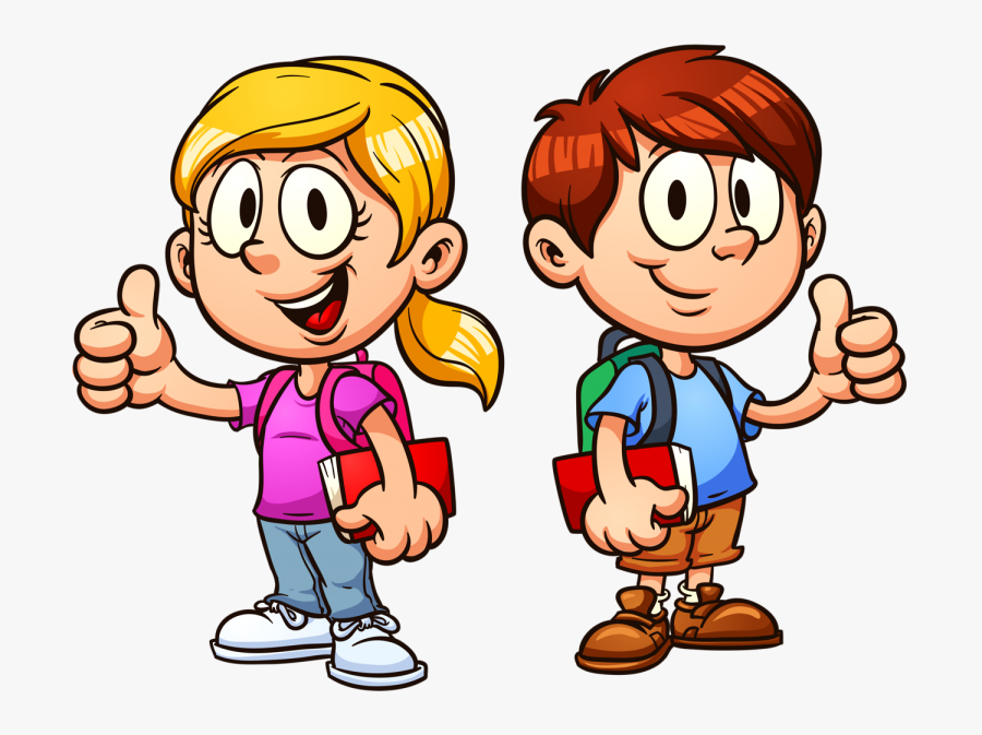 Cartoon School Children Png, Transparent Clipart
