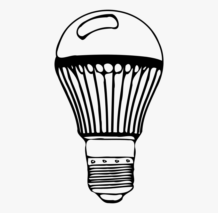 Led Light Bulb Drawing, Transparent Clipart