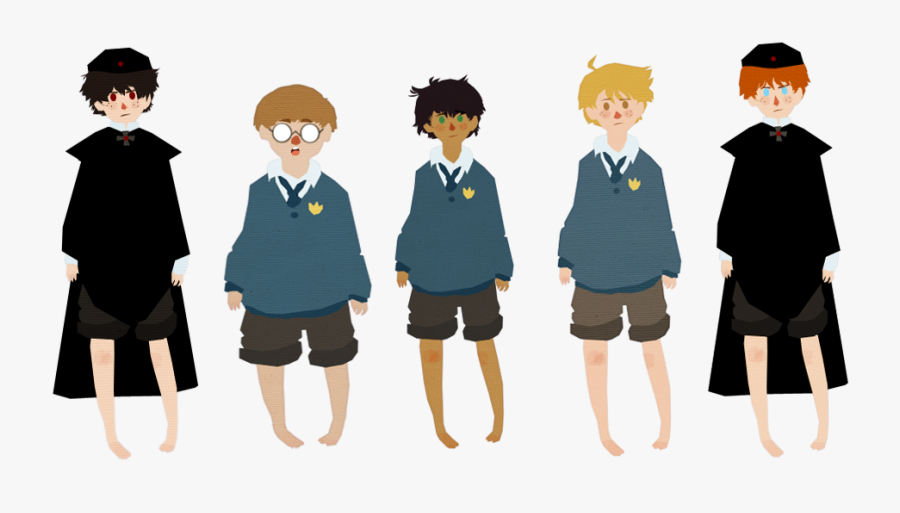 Roger, Piggy, Simon, Ralph, And Jack - Lord Of The Flies Uniform, Transparent Clipart