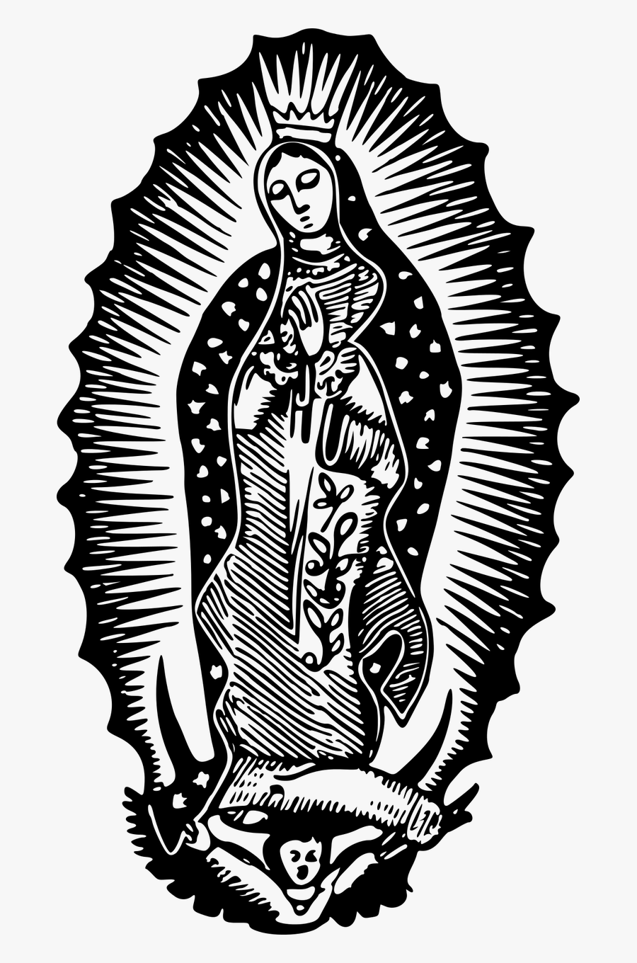 Drawing Our Lady Of Guadalupe, Transparent Clipart