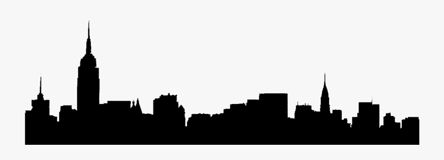 New York City Skyline Outline - Statue Of Liberty, Transparent Clipart