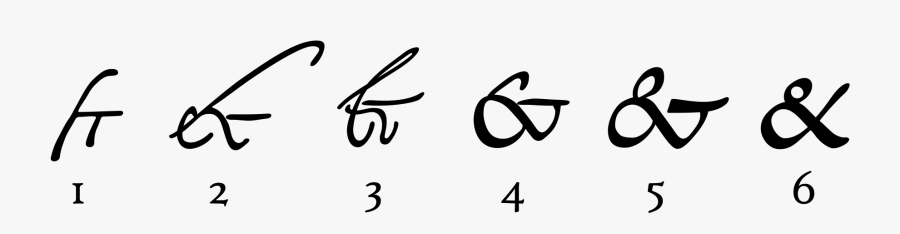 Evolution Of Ampersand, Transparent Clipart
