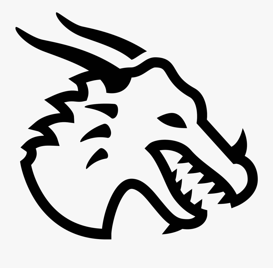 Icon Free Download Png - Easy Dragon Head Silhouette, Transparent Clipart