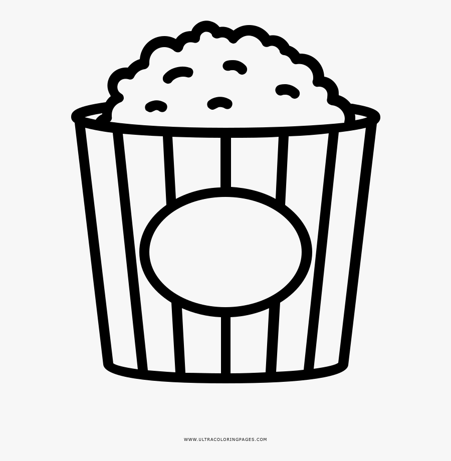 Transparent Popcorn Clip Art - Popcorn Black And White Clipart, Transparent Clipart