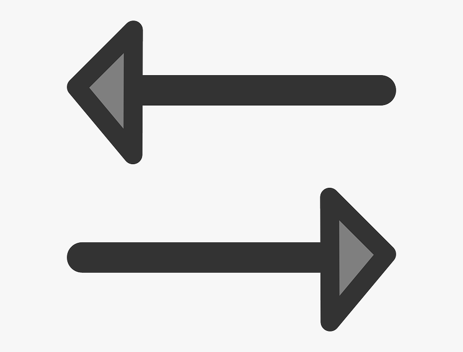 Two Arrows Opposite Directions, Transparent Clipart
