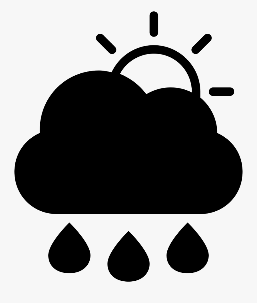 Stormy Rainy Day Weather Interface Symbol - Cloud Lightning Bolt Drawing, Transparent Clipart