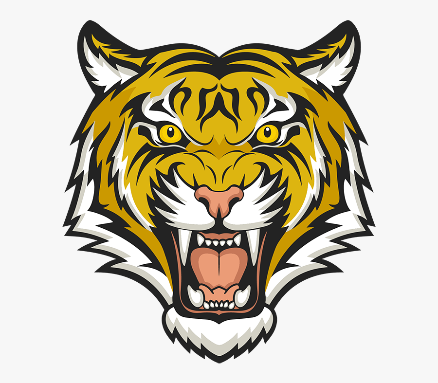 Tiger Head Clipart , Png Download - Tiger Face Drawing Colour, Transparent Clipart