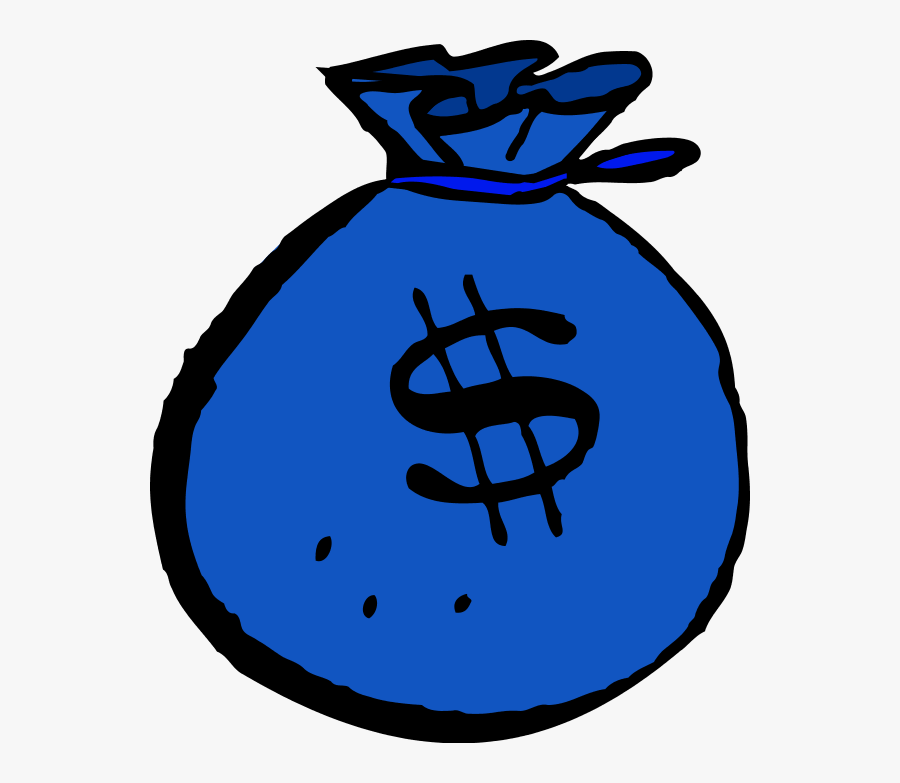 Blue Clipart Money - Money Bags Clip Art, Transparent Clipart
