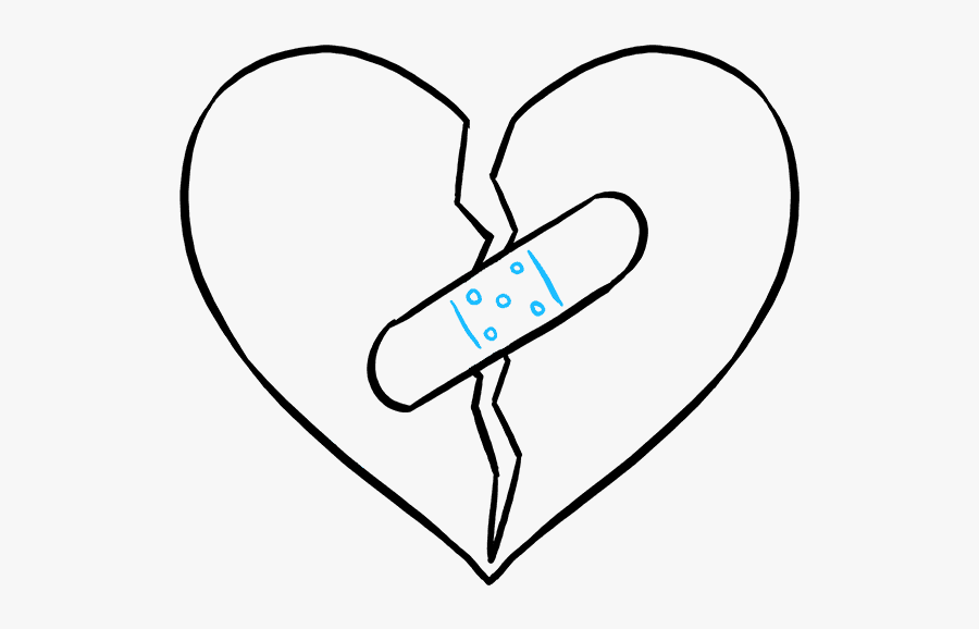 A Heart With Wings - Easy Drawings Broken Heart, Transparent Clipart