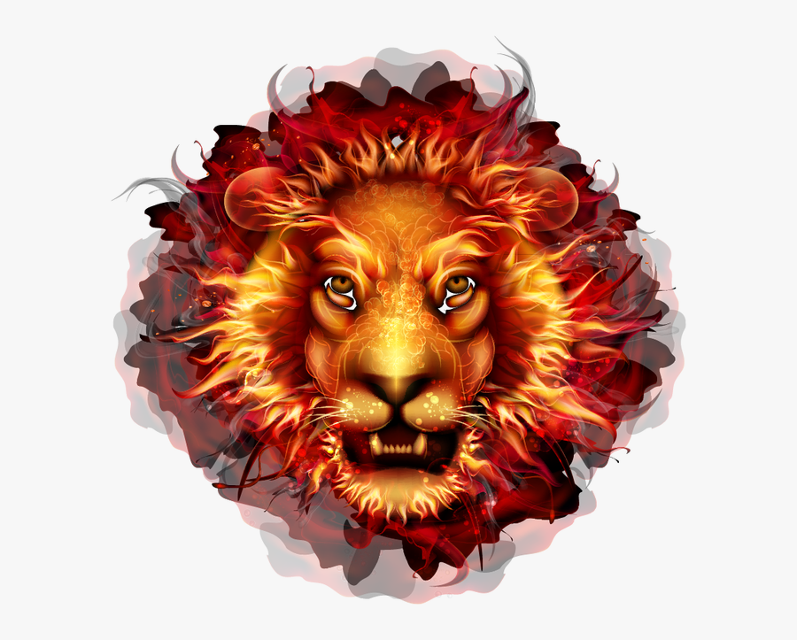 Transparent Lions Head Clipart - Fire Lion, Transparent Clipart