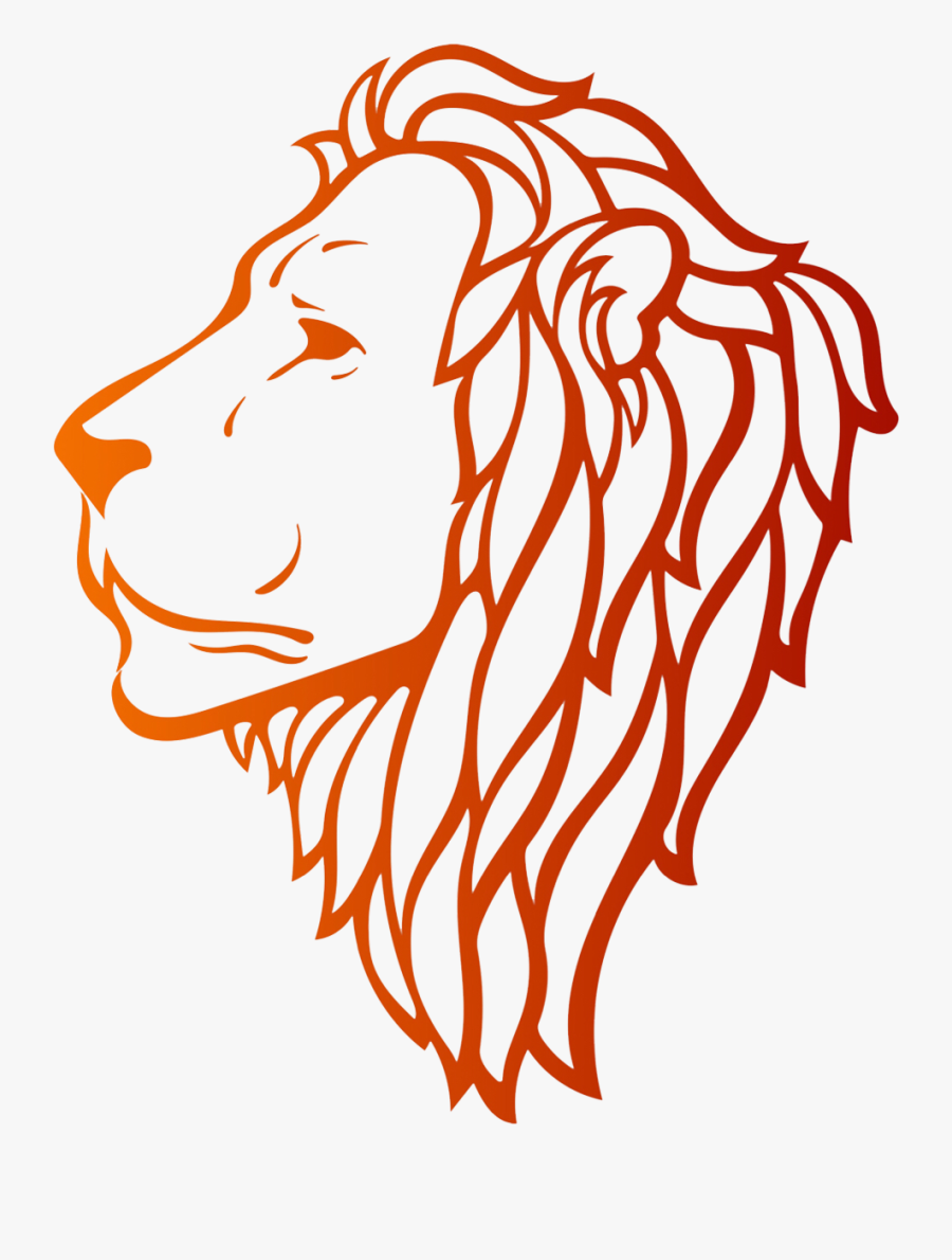 Lion Drawing Side Face - Lion Side Face Drawing, Transparent Clipart