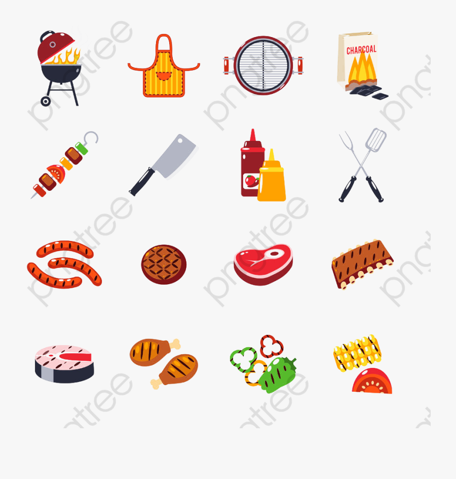 Bbq Grill Creative Collection - Bbq 卡通, Transparent Clipart