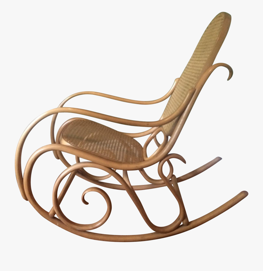1960s Thonet Bentwood Rocker With Caned Back & Seat - Rocking Chair, Transparent Clipart