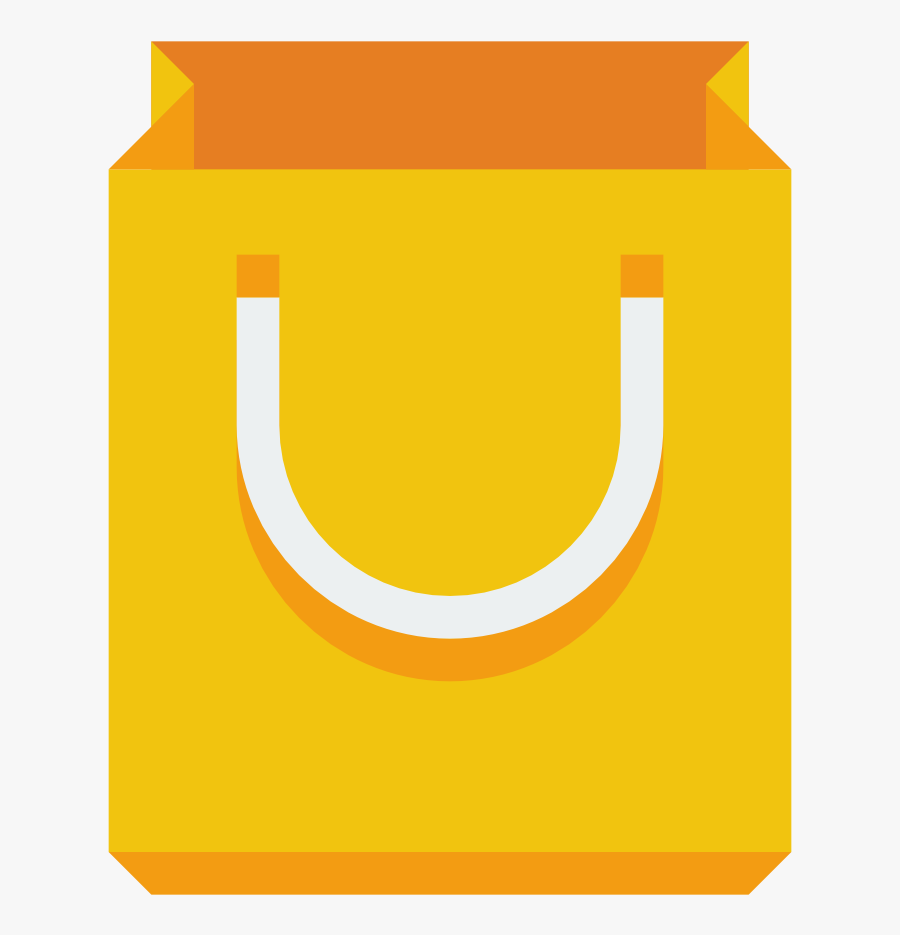 Yellow,paper Bag,shopping Art,packaging And Labeling - Shopping Bag Logo Png, Transparent Clipart