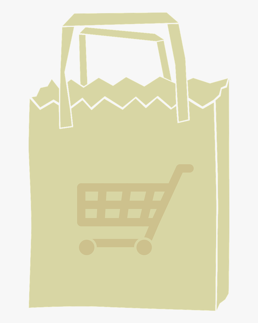 Paper Grocery Bag Silhouette, Transparent Clipart